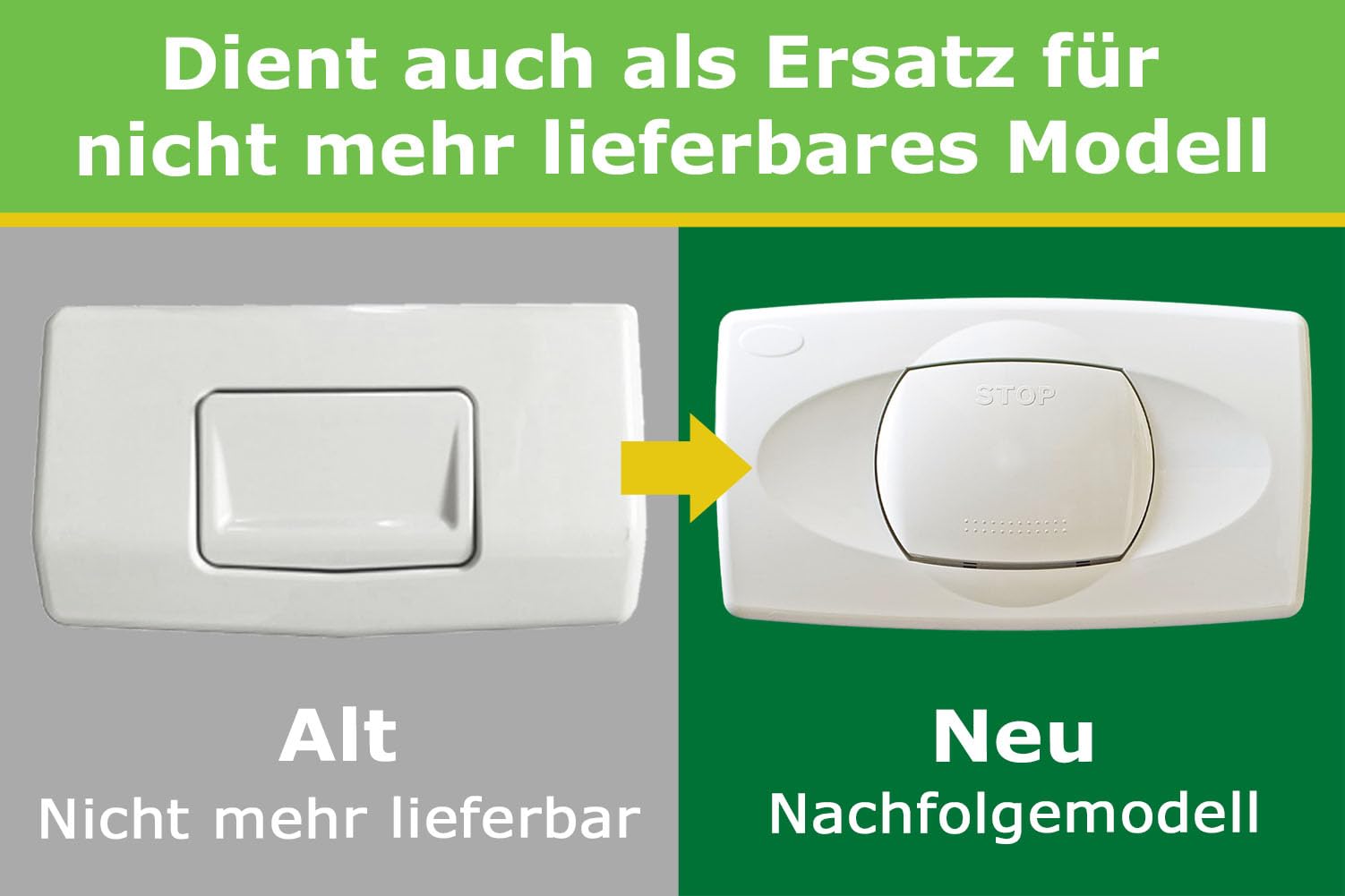 LIV Drückerplatte zu Isosan Unterputz-Spülkasten mit 1-Mengen-Spülung, weiß | 1-Mengen-Spülung, Start/Stopp