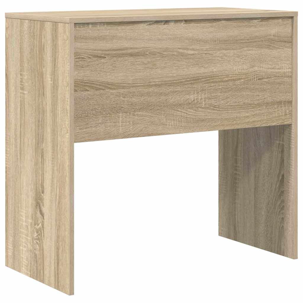 Scrivania compatta in rovere Sonoma, 80 x 40 x 76 cm, in legno con struttura stabile, per casa, ufficio, studio e studio, postazione di lavoro funzionale