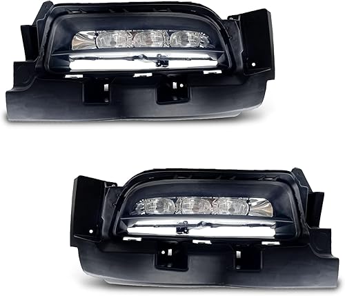 Miniatura 2 de Luces antiniebla LED para parachoques Dodge Charger 2015, 2016, 2017, 2018, 2019, 2020, luces antiniebla con interruptor y arnés (lente transparente)