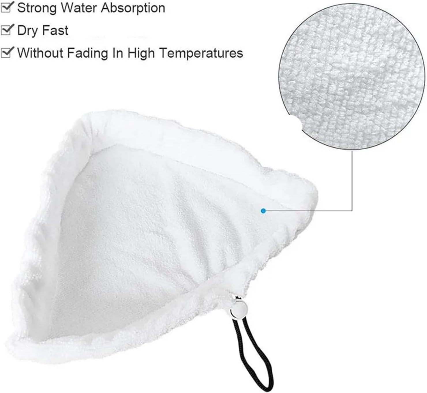 4PCS Microfibre Cloth Cleaning Pad With Rope For Steam Floor Mop Super Absorbent Washable Reusable Steamer Cleaner Accessories