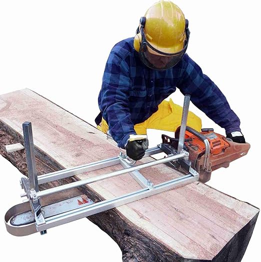 Alpha Forestry Portable Chainsaw Sawmill - 14" to 36" Adjustable DIY Lumber Mill, Professional Grade Log Cutting Mill, Stainless Steel and Aluminum Constructed, Easy To Assemble