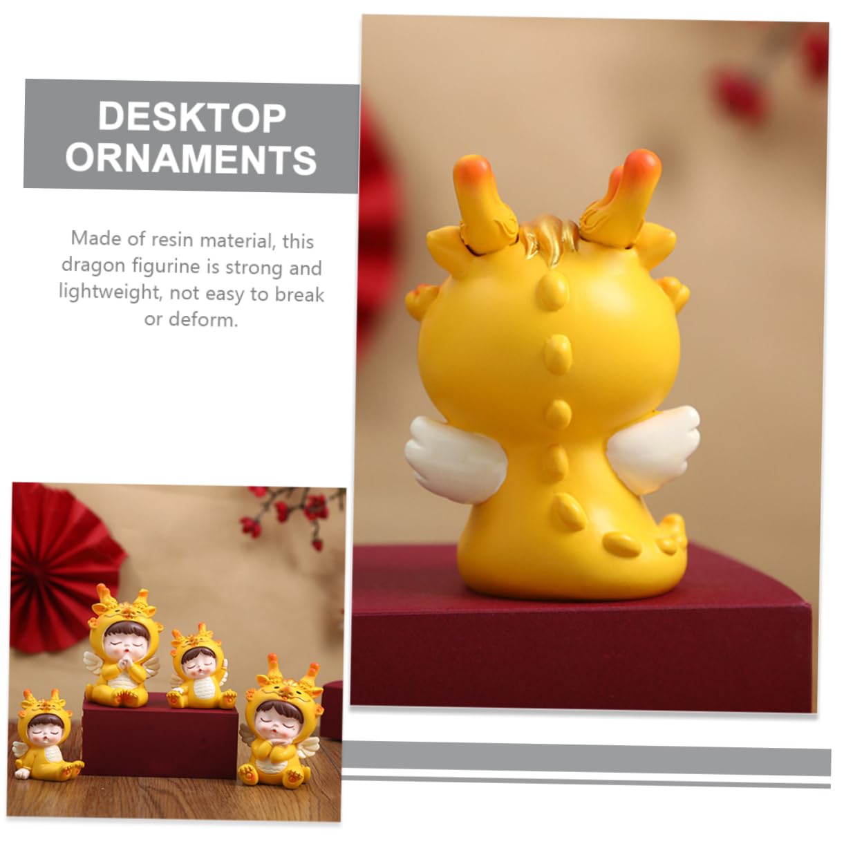 Amazon.co.jp: TOPPERFUN 2個樹脂製ドラゴンの像 車内デコレーション用