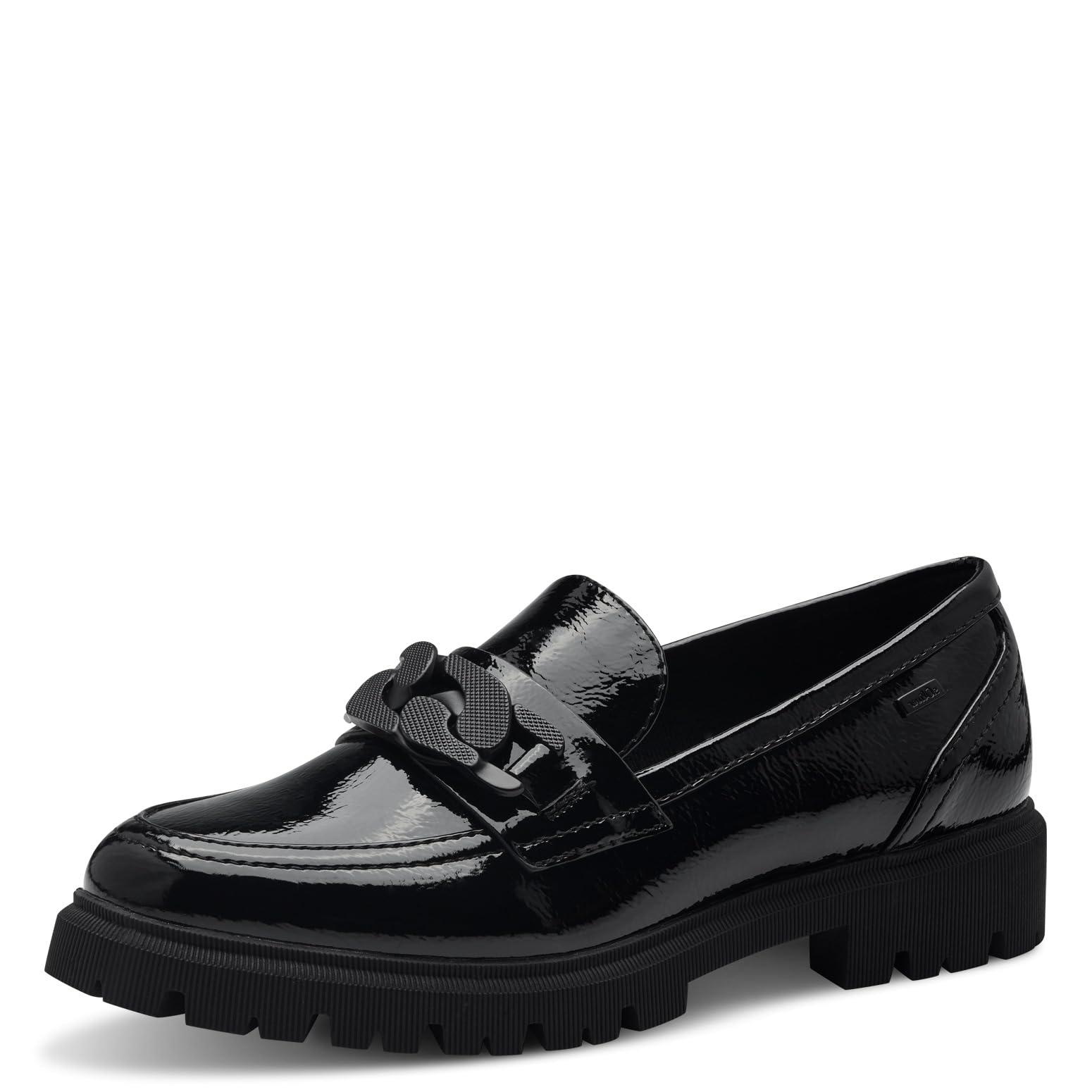 s.Oliver Women's Loafer 5-24705-41 Penny Loafer, Black (Black Patent), 7 UK
