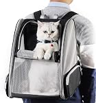 Texsens Innovative Traveler Bubble Backpack Pet Carriers for Cats and Dogs (Black)