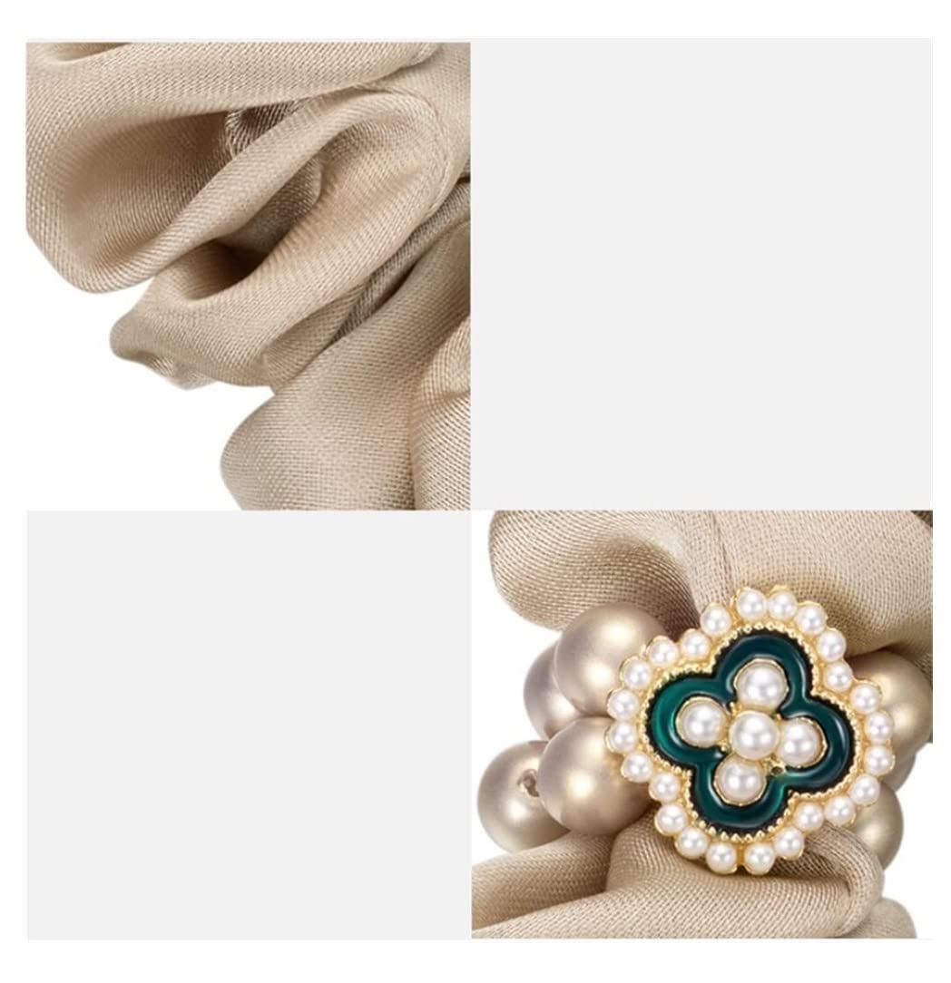 Coleteros Pelo para Cola de Caballo, Coleta De Perlas, Anillo Para El Cabello, Cuerda Para La Cabeza, Banda De Goma De Flores, Accesorios Para El Cabello Para Cola De Caballo Gomas de Pelo Mujer