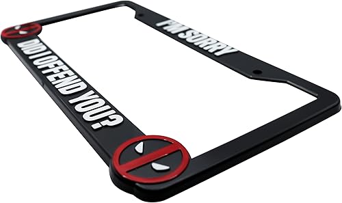 Miniatura 4 de ¿Did I Offend You? - Marco de matrícula elevado 3D para Deadpool | 1 paquete de cubierta de placa de matrícula de personaje | Soporte universal para