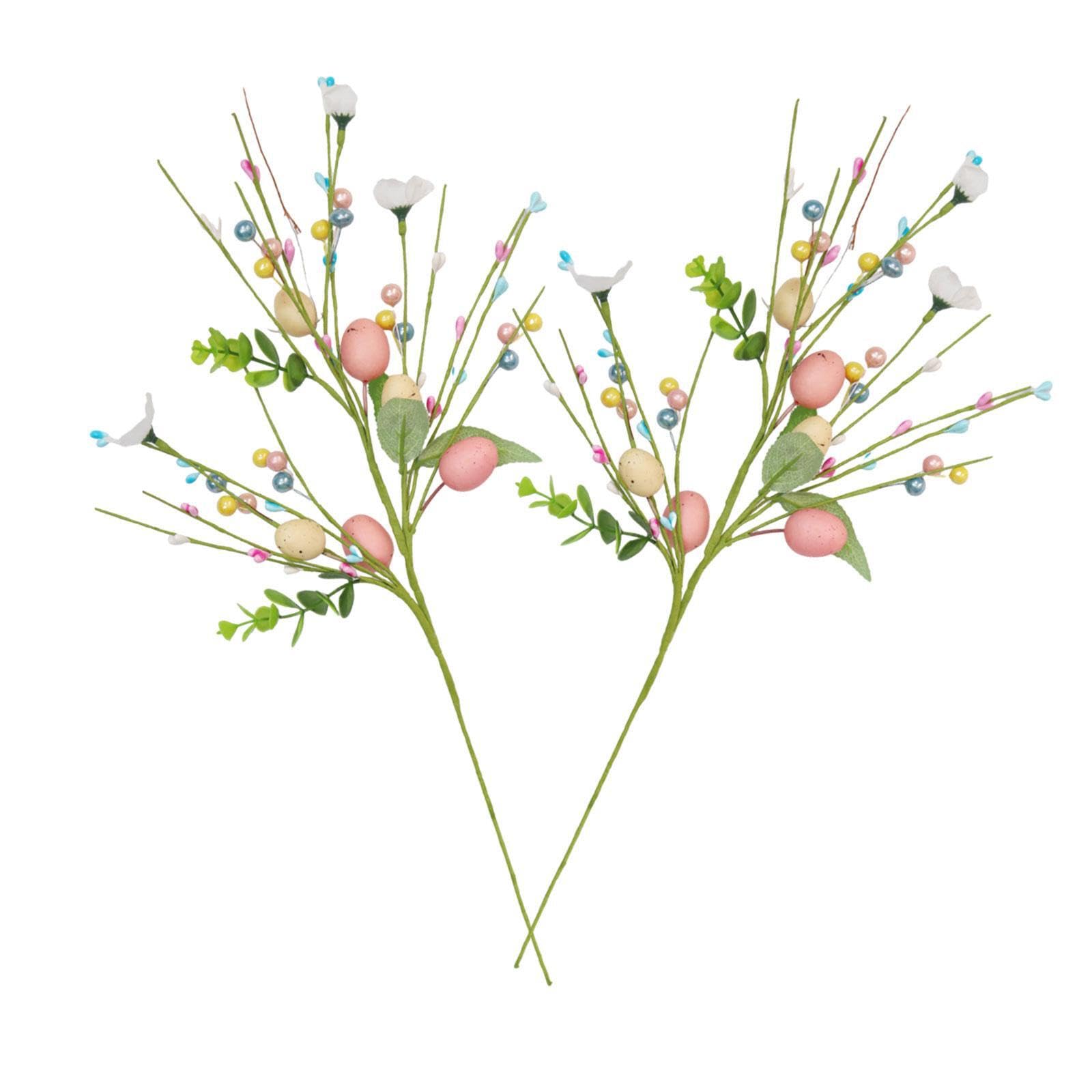 PUXZYAX Artificial Eggs Flowers Wreath Branch Floral Garland Party Supplies Centerpiece Decoration Which Could Inspire Imagination And Creativity. Easter Egg