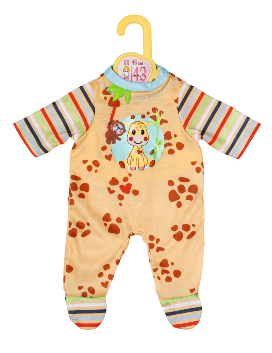 Dolly Moda Strampler mit Giraffe 43, 871478, Multi, 43 cm