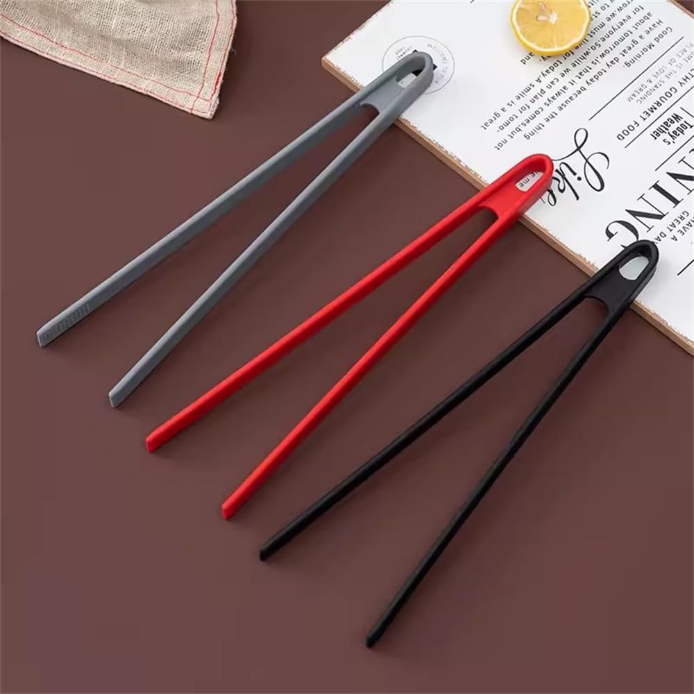 Pinzas de Cocina Pinzas de silicona for alimentos for barbacoa for carne caseras for cocina para Cocinar Bistec y Asar(Rouge)