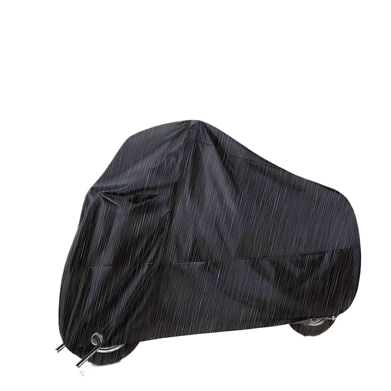 Motorradplane mit Schlossloch Für 2024 Motorrad Mantel Schwarz Abdeckung Regenzeit wasserdichte 190T Polyester Elektroauto