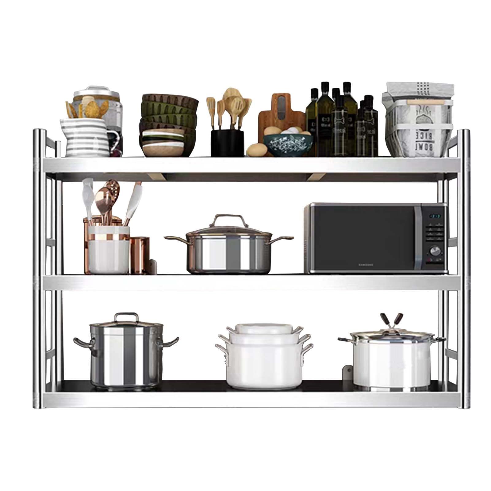 Étagère murale 3 niveaux robuste pour rangement cuisine et garage