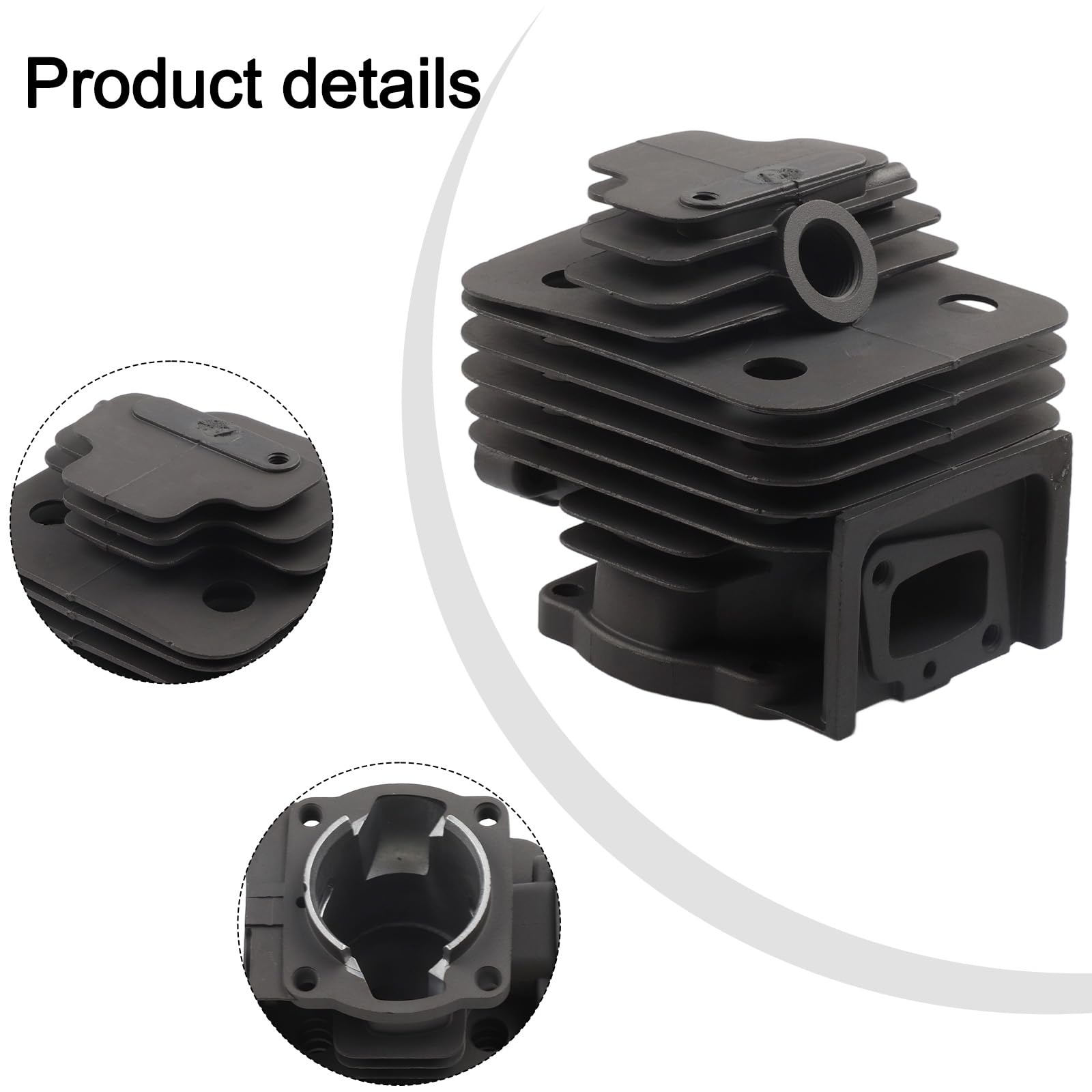 Kit de Cilindro de pistón de 44 mm para Cortador de Cepillo de Motor 44F-5 de 52 CC, diseño Ligero con conductividad térmica Mejorada