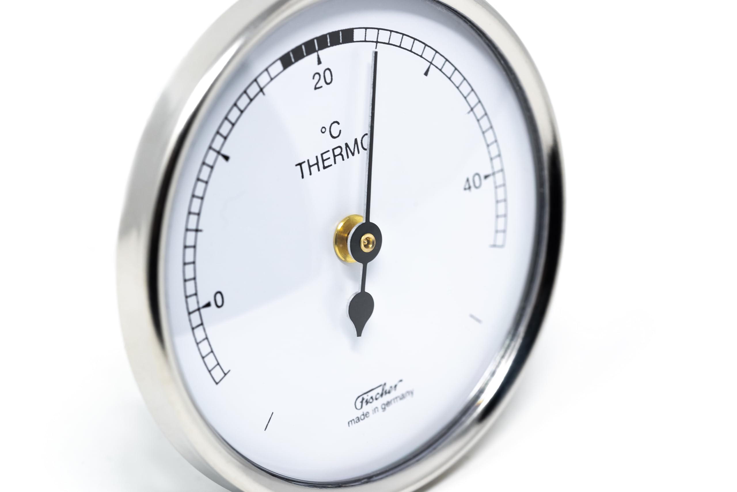 Fischer 151CR thermomètre d'intérieur, plastique, acier inox argent