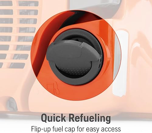 Miniatura 9 de Husqvarna Motosierra de gas 435, 40 cc 2.2 HP, motor X-Torq de 2 ciclos, motosierra de 16 pulgadas con arranque inteligente, para corte de madera y