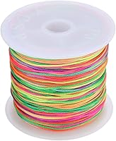 Vista 13 de Cordón de nailon de 0.031 in, hilo de nudo chino macramé pulsera de cola de rata trenzada (negro)