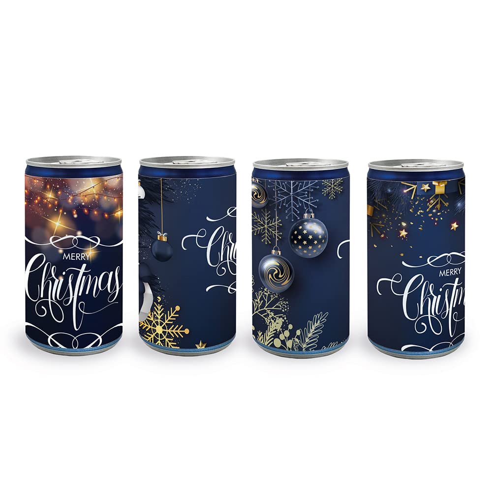 12 x City Secco 10% Vol. „Frohe Weihnachten“ – Perlwein in Dosen mit festlichem Weihnachtsdesign | Geschenkidee & Wurfmaterial | Partygetränk mit Kohlensäure | inkl. EINWEGPFAND