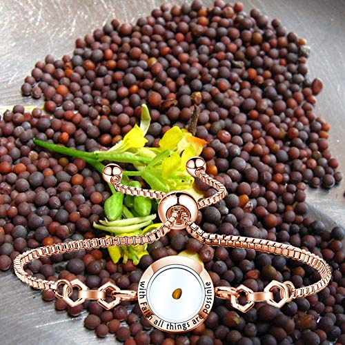 ENSIANTH Faith Jewelry with Faith All Things are Possible Mustard Seed Pendant Mustard Seed Necklace for Women3