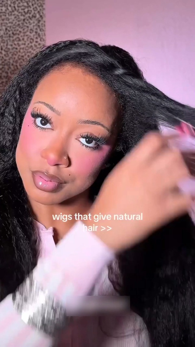 Amazon.com : 200% Density 4C Edges Kinkystraight Wig Human Hair