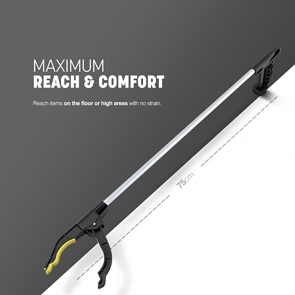 KEPLIN 2 Pack Litter Picker Ergonomic Long Reach Handle 30 Inch (75cm) Garden Tool, Magnetic Pick Up Durable & Sturdy for Picking Rubbish, Weeds, Leaves, Gardening, Elderly & Disabled Multi-use Tool - 2