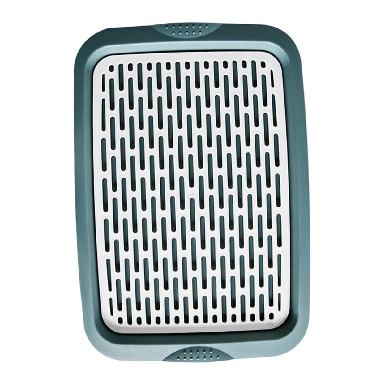 Wakauto Kitchen Organizers Double Layer Draining Plate Plastic Fruit Tray Vegetable Tray Water Drain Board