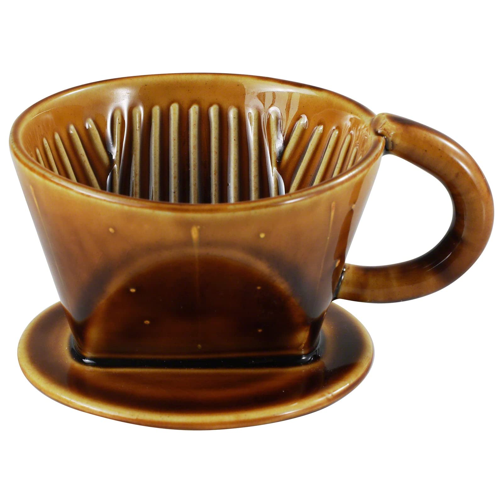 Amazon.com: Asayu Japan Ceramic Coffee Pour Over Maker Set in Caramel, Slow  Brewing Paper Filter Holder and Dripper with 3 Holes for Coffee and Tea -  Coffee Dripper Cone : Home & Kitchen