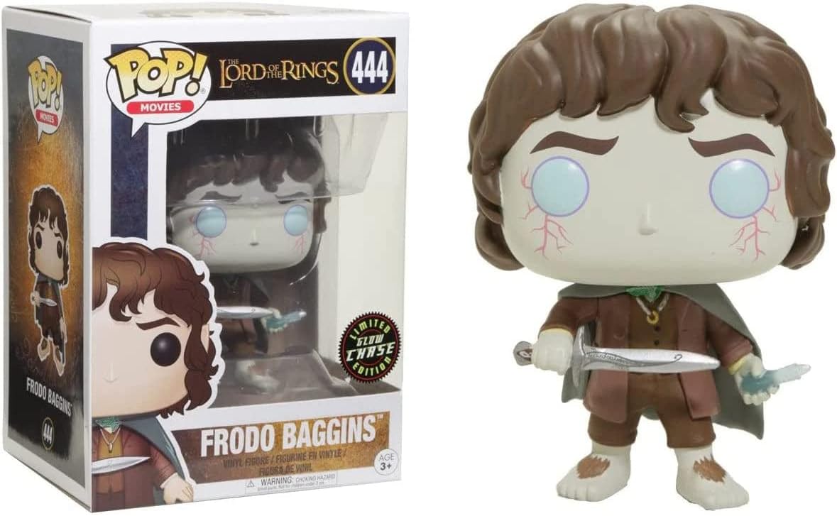 POP Lord of The Rings - Frodo Baggins Limited Edition Chase [Glow-in-The-Dark] Funko Vinyl Figure (Bundled with Compatible Box Protector Case)