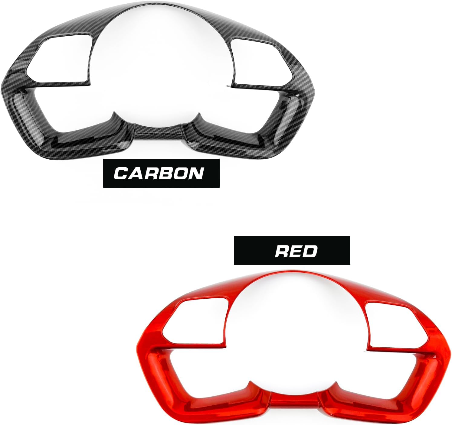 Carbon Fiber Style Car Steering Wheel Handle Frame Cover Interior Steering Button Panel Cover Molding Protective Sticker Compatible with Hyundai Elantra CN7 Tucson NX4 Santa Cruz Accessories
