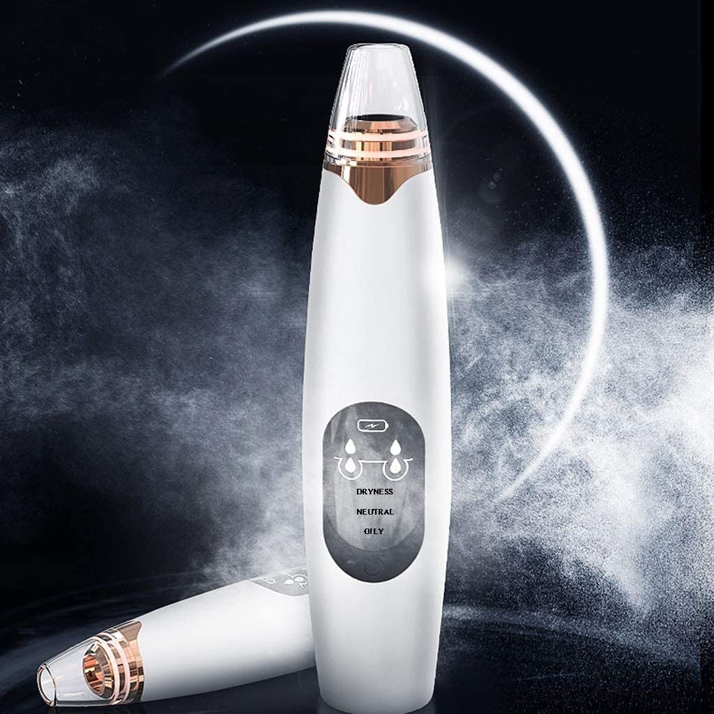 ESHINEDE Aspirateur de Points Noirs, Nettoyeur électrique de Pores du Visage, Outil d'extraction de Points Noirs Rechargeable USB avec 3 sondes et kit d'aspiration de Points Noirs
