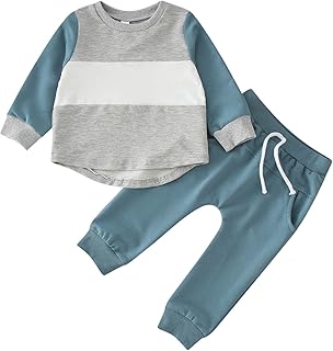 Camiseta de manga larga para niños y niñas, patchwork de color