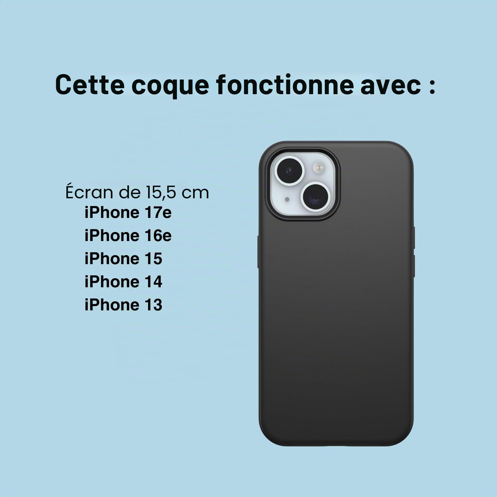 OtterBox Coque Defender Series pour iPhone 15, iPhone 14 et iPhone 13 – Mountain Majesty (Violet), sans écran, Robuste et Durable, avec Protection des Ports, Comprend Une béquille à Clip