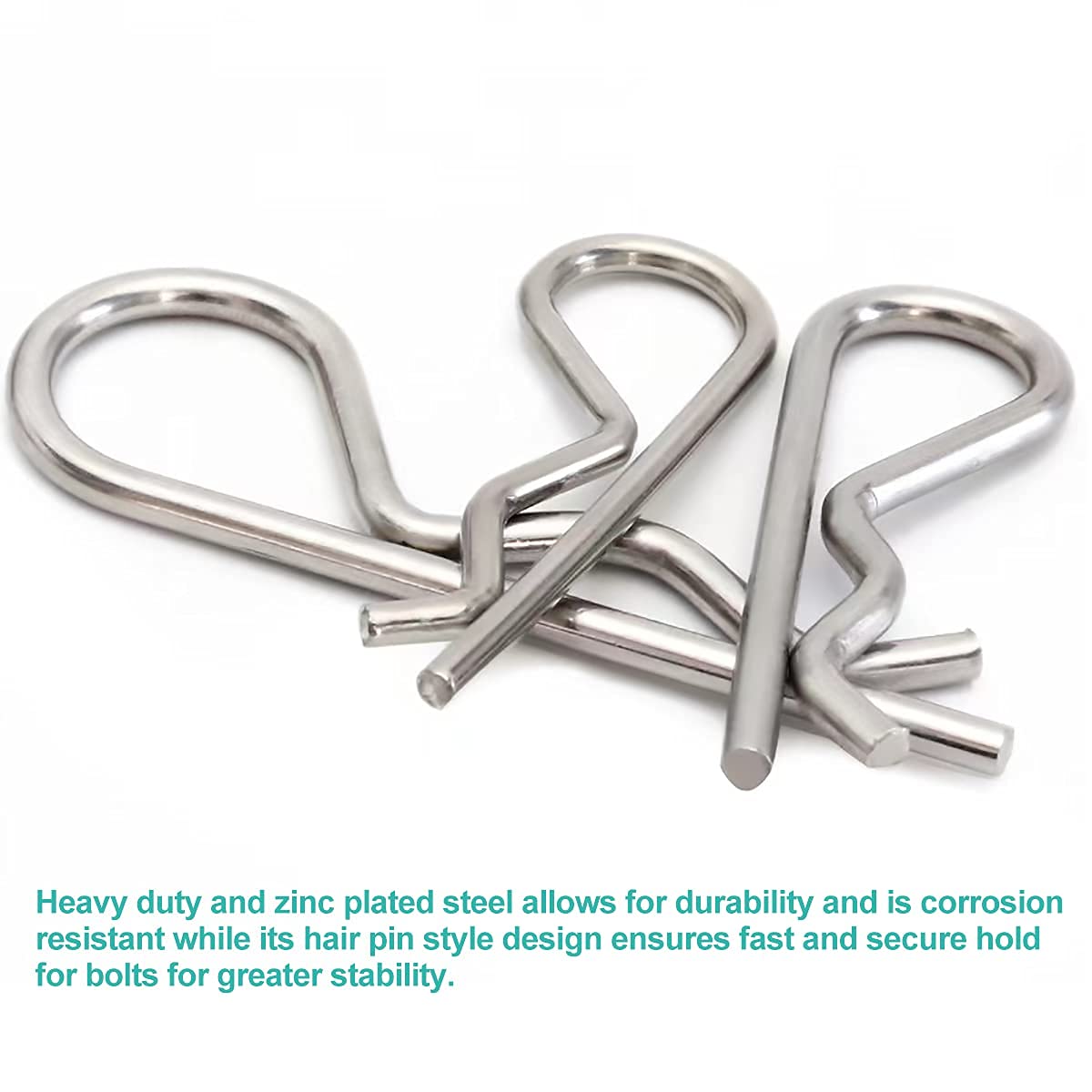 Pasadores De Seguridad Pack De 20 De Acero Al Carbono 1.2x21 Mm - Clip R Reutilizable Pasadores De Chaveta