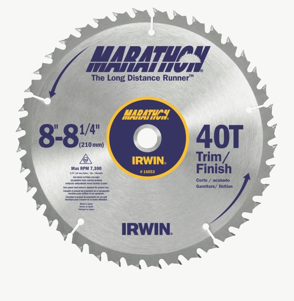 Acier tungstène haut de gamme pour la lame circulaire Irwin Tools Marathon 14053