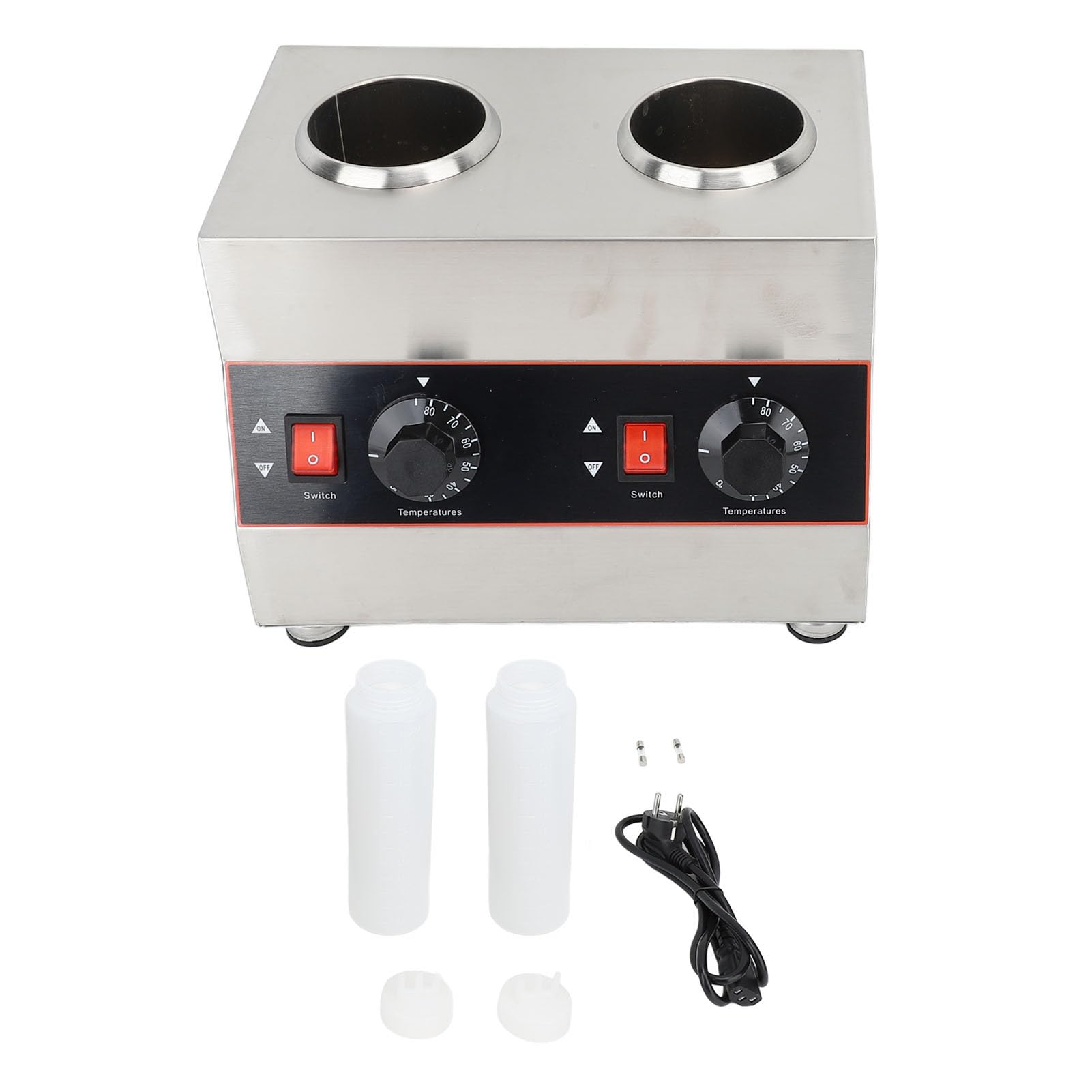 SEAFRONT Calentador de Azúcar Caliente 30‑85 ° C Temperatura de de Queso Nacho Ajustable Calentador para Camiones de Comida para Curry (EU Enchufe 220V)