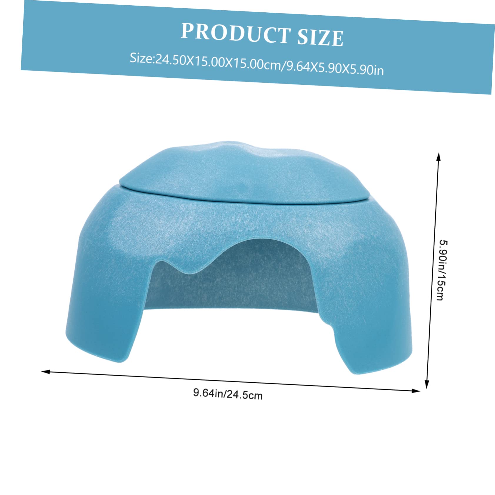 TOYANDONA Casetta per Tartarughe di Terra Riparo Rettili con Struttura in Plastico e Ceramica, per Terrario e Ambienti Acquatici