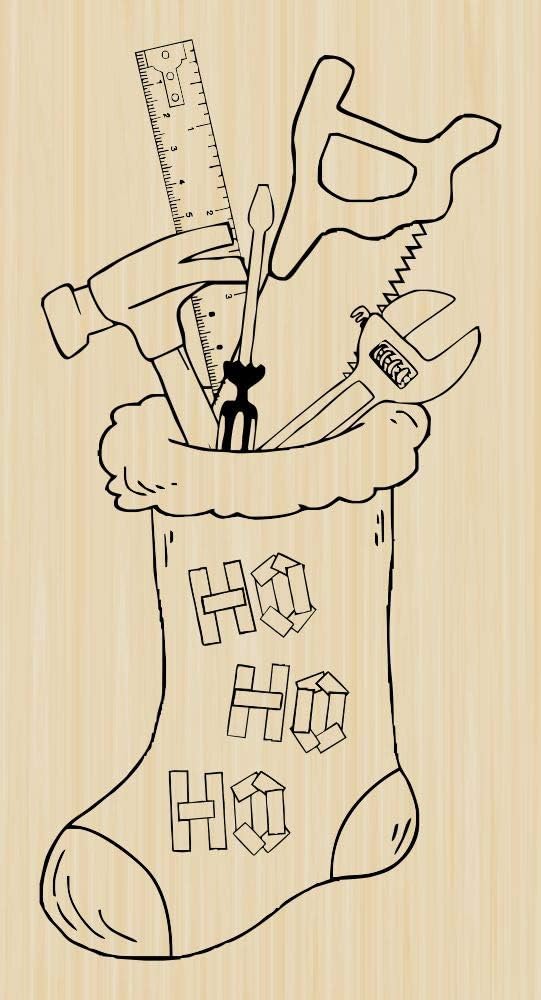 DRS Designs Rubber Stamps Tool Christmas Stocking Rubber Stamp by DRS Designs Rubber Stamps