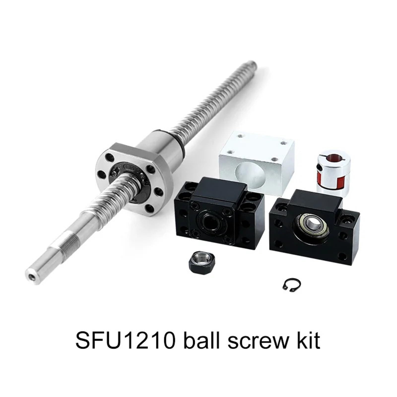 SFU1204 SFU1205 SFU1210 200 300 400 450 500 600mm vis à billes roulées C7 avec 1204 1205 1210 écrou BK/BF10 extrémité usinée CNC(SFU1205 BKBF10 7004,500)