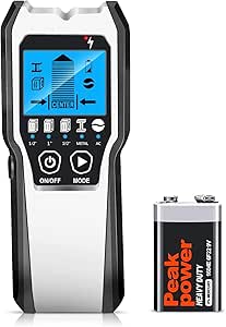 FOLAI 4 in 1 Stud Finder Wall Scanner, Electronic Wall Finder Stud Detector Beam Joist Finder with LCD Display & Audio Alarm, Stud Sensor Beam Detector for AC Wire Wood Metal Studs Cable Detection