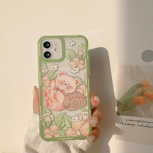Miniatura 4 de Compatible con iPhone 14 Pro Max (6.7 pulgadas)  Funda de silicona TPU Retro Garden Bears para iPhone 14 Pro Max  Funda protectora suave y suave a