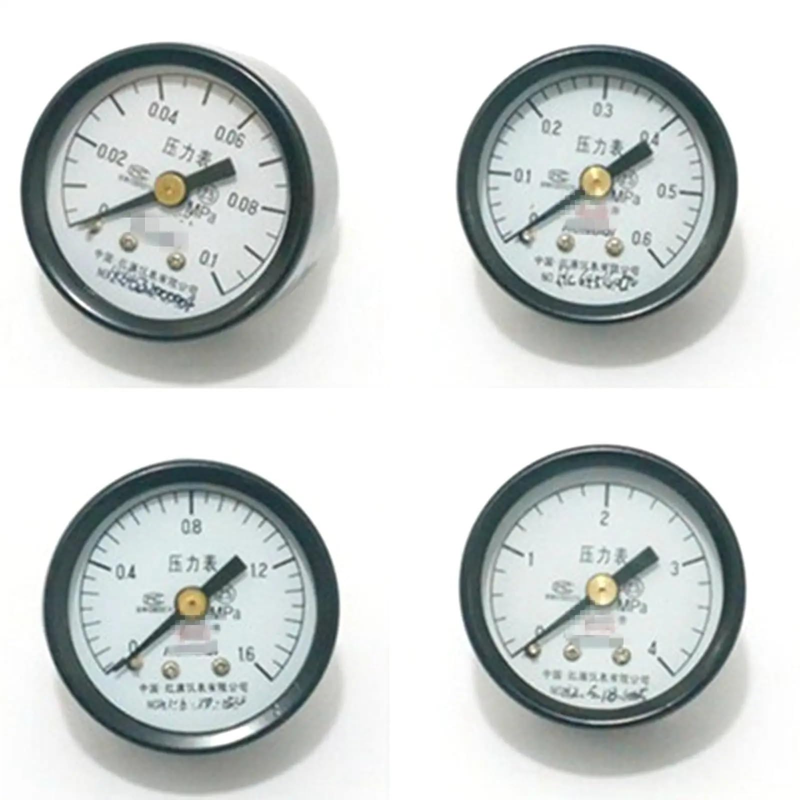 Manomètre, diamètre 40 mm, Montage axial, Plage M10x1, 0,1-25 Mpa, manomètre de compresseur d'air pneumatique (Couleur : 0-1 MPa) (Couleur : 0,25 MPa)
