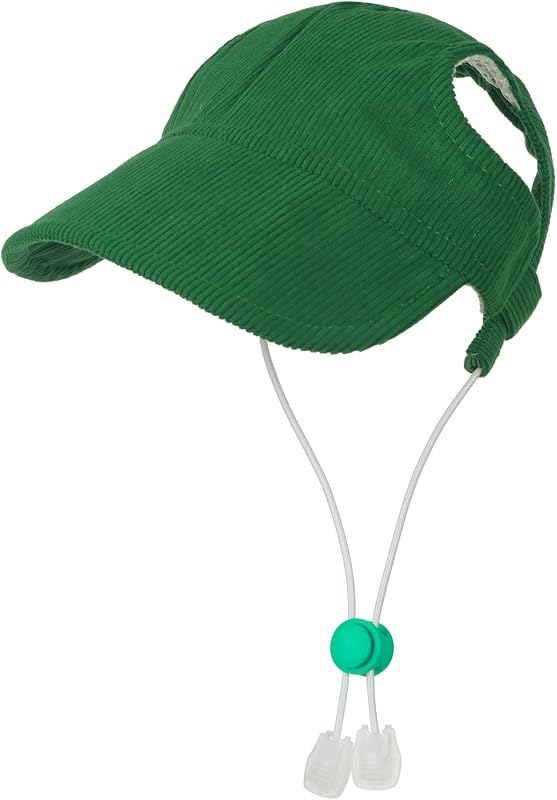 Chapéu de Sol para Cães e Gatos com Aba e Furos para as Orelhas MIANHUATANG Verde Puro Tamanho Médio