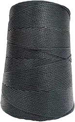 Fio nautico 500g 3mm 500m cores Linha Rabo rato bolsa corda cordão polipropileno croche trico cone (Preto)