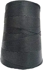 Fio nautico 500g 3mm 500m cores Linha Rabo rato bolsa corda cordão polipropileno croche trico cone (Preto)