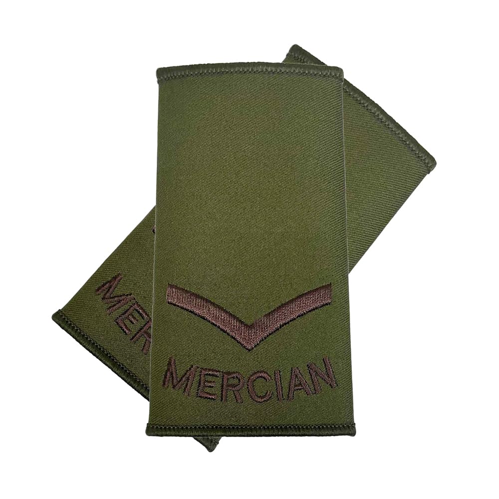 CL Distribution Pair of Mercian Regiment Rank Slides - Lance Corporal