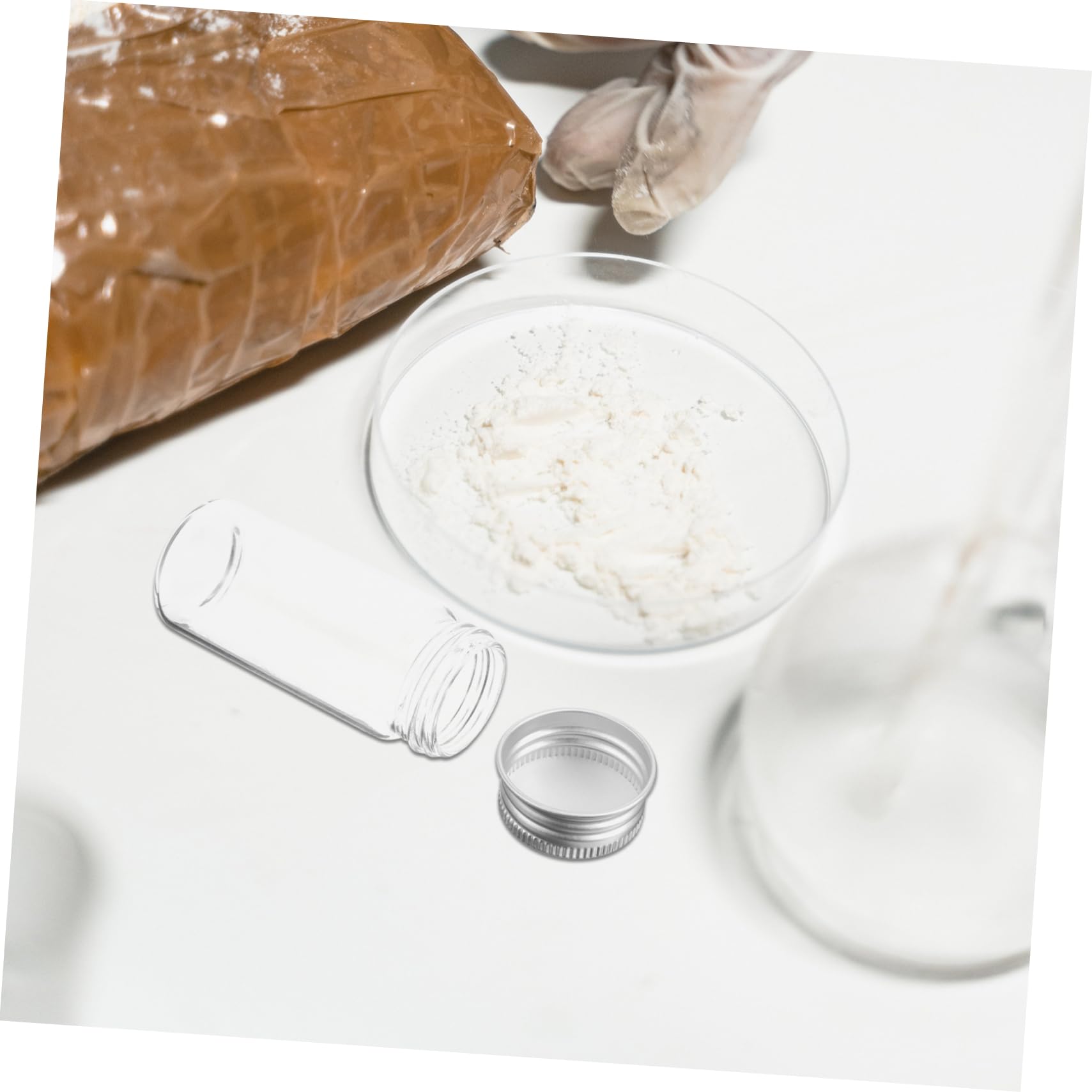 minkissy 24 Stück Glas Reagenzgläser 30ml mit Deckel Auslaufsichere Kleine Glasröhrchen für Labornutzung und Probenaufbewahrung