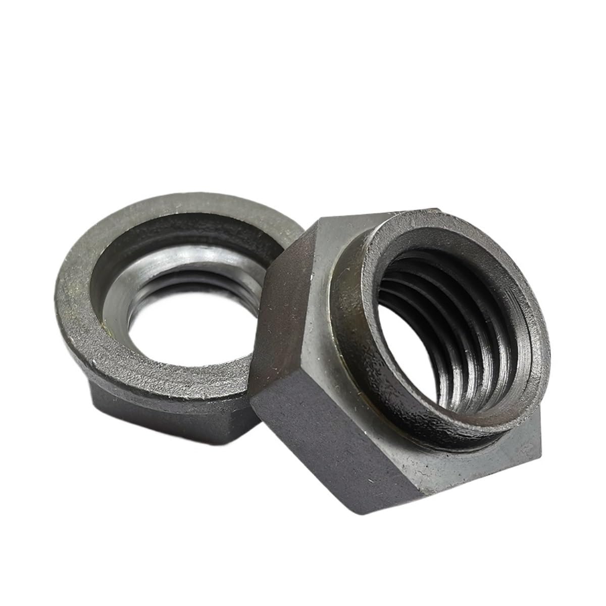 Harte Sicherungsmutter, Klasse 8.8 Kohlenstoffstahl S45C Kombinations-Hardlock-Muttern, B059(Black,M10-10 Pieces)