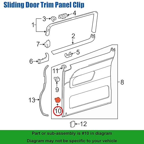 Miniatura 5 de OAUTOO 25 piezas de clip de panel de moldura de puerta 000-991-86-98 para Mercedes Benz A C CLA CLS E GL GLC GLE GLK GLS ML S SL SLC SLK Class