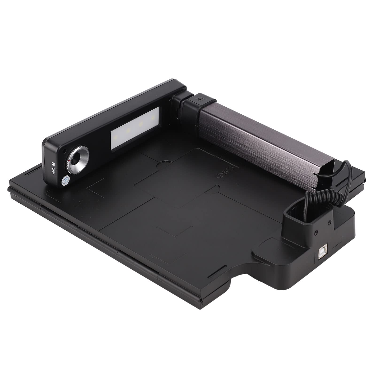 VBESTLIFE Dokumentenkamera, Buchscanner Overhead-Scanner HD 5MP Tragbare USB-Doc-Cam, A4-Fanggröße mit LED-Licht für ID-Karten-Bilderbuch, für Fernunterricht, Unterricht, Lernen, Dateidokument