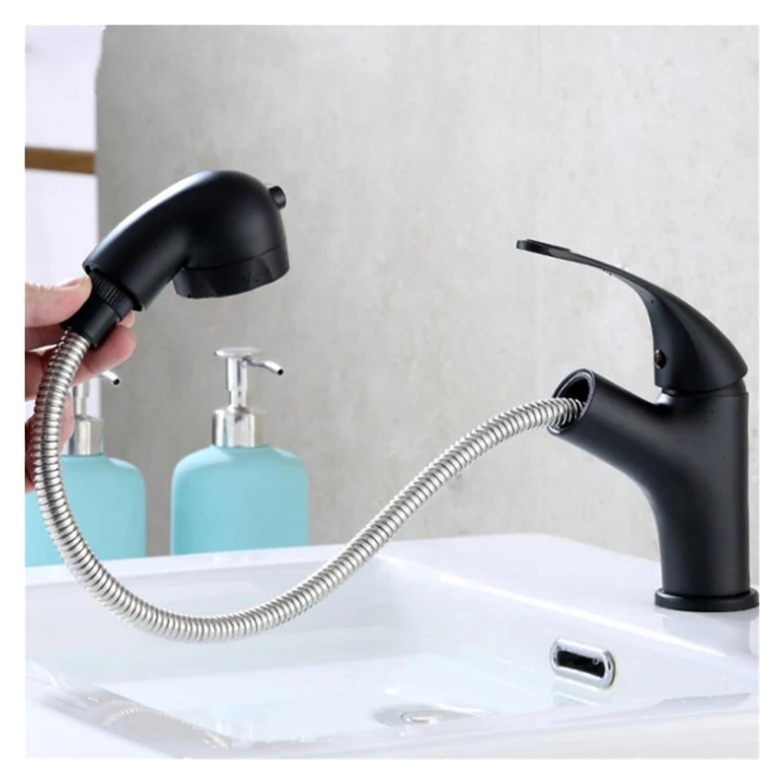 Mitigeur de robinet de lavabo avec douchette 2 modes pour un rinçage ciblé et sans éclaboussures