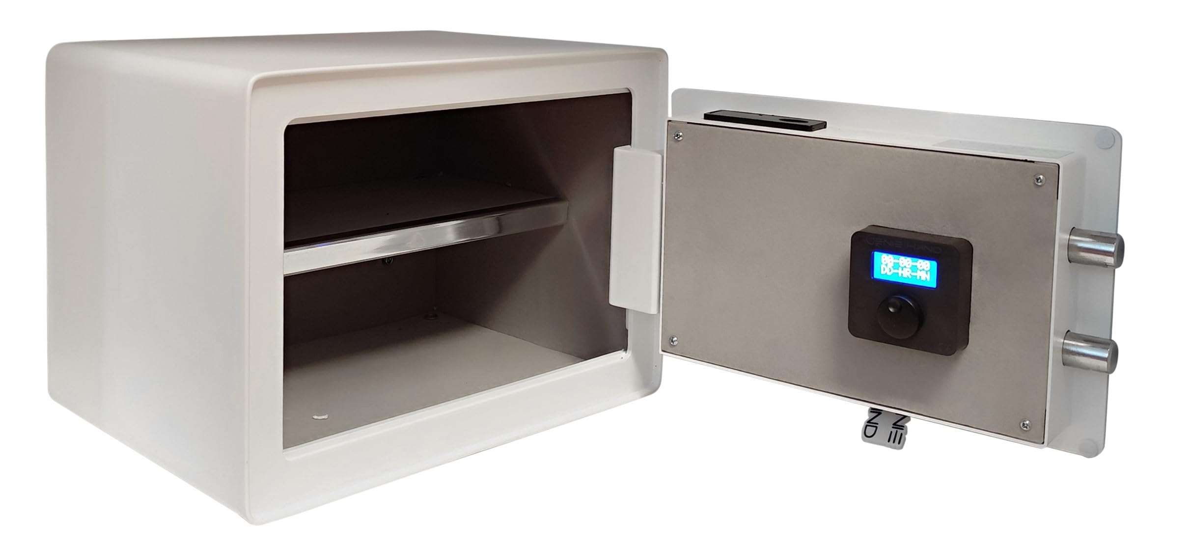 Genie Hand - Caja Fuerte a Tiempo Premium C90 con Lector de Huellas Dactilares y Alimentación de Emergencia