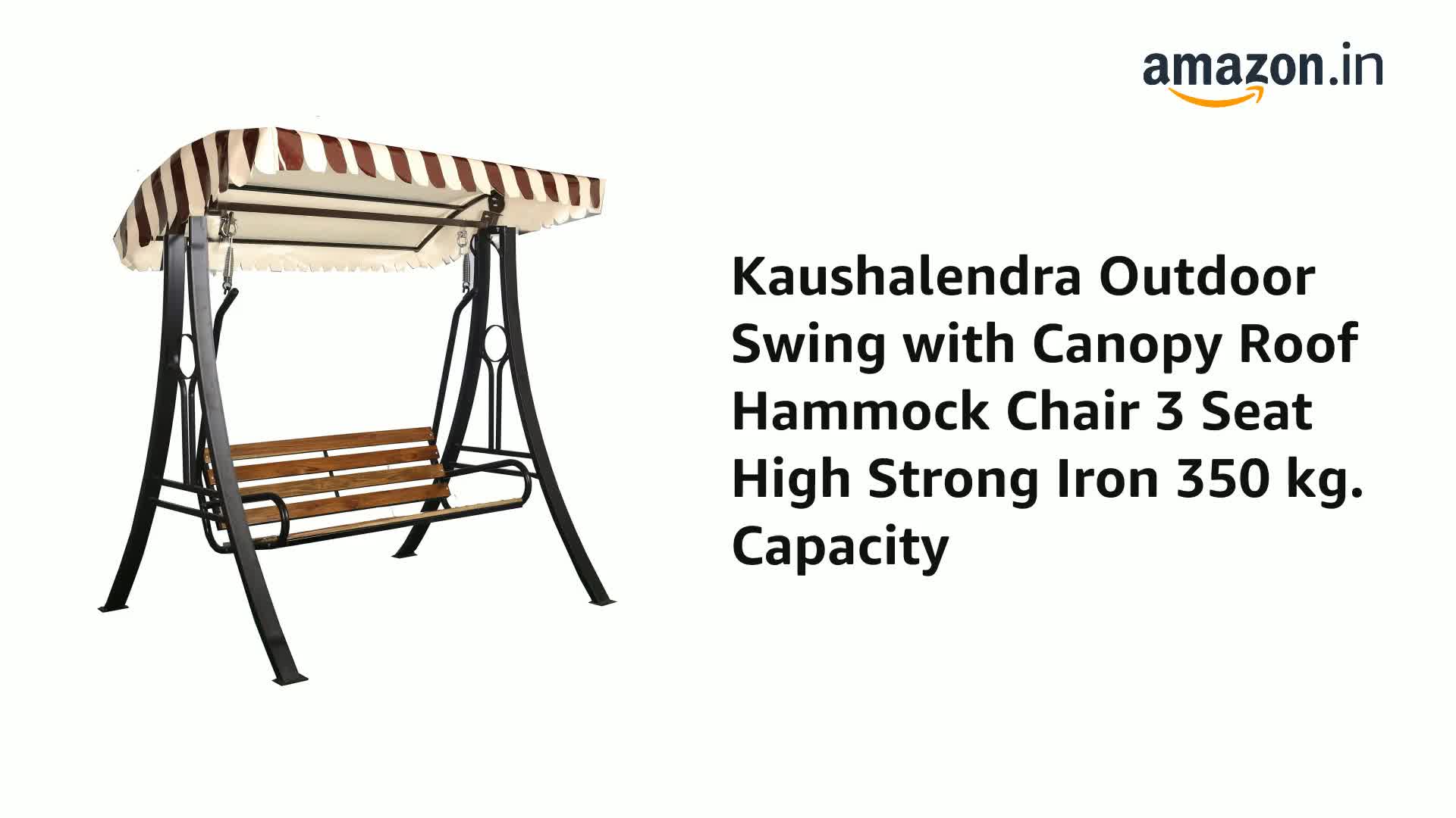 Kaushalendra Outdoor Swing With Canopy Roof Hammock Chair Seat High